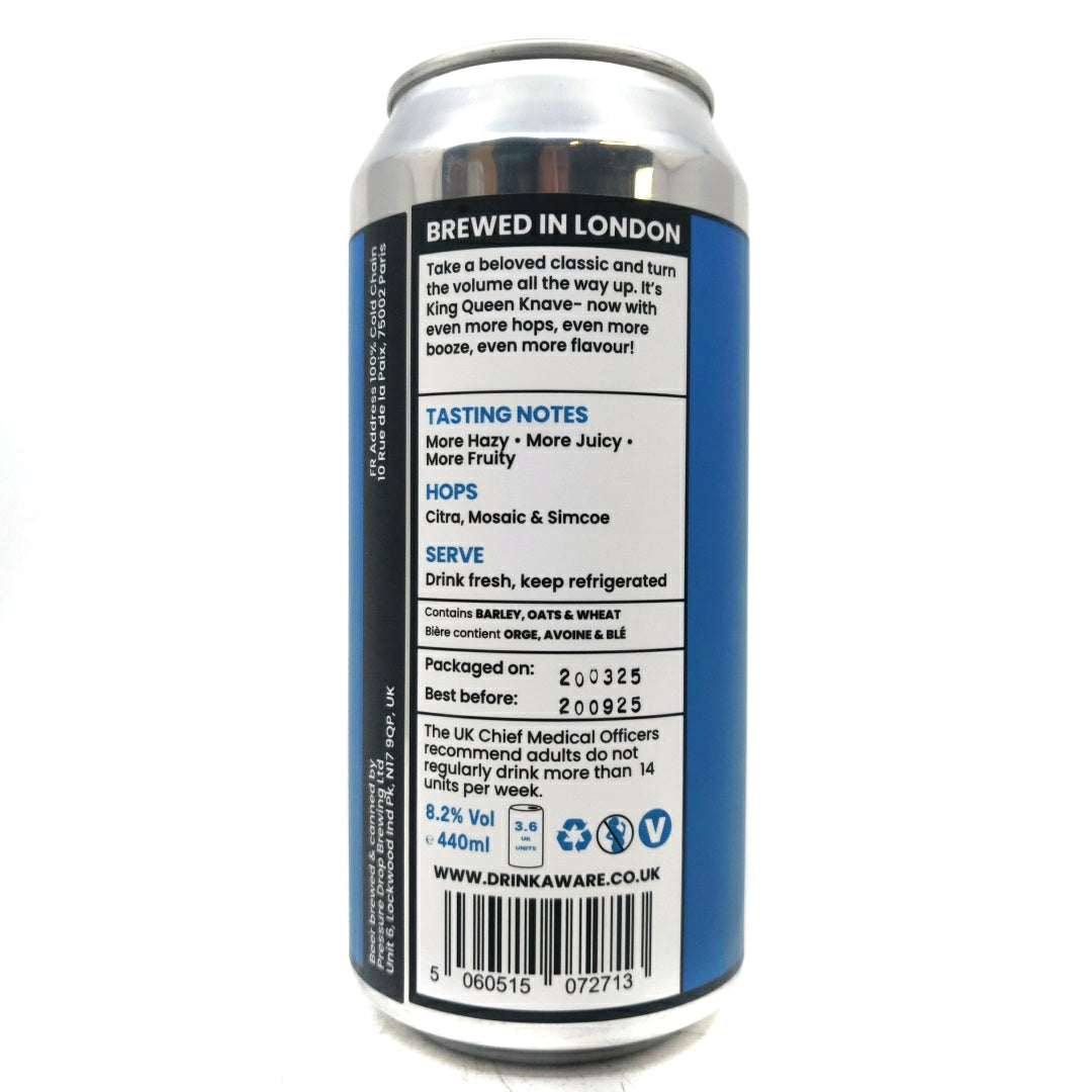 Pressure Drop Even More King Queen Knave Double IPA 8.2% (440ml can)-Hop Burns & Black
