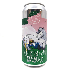 Left Handed Giant Cheeseburger Cavalry IPA 6.9% (440ml can)-Hop Burns & Black