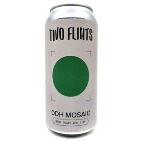 Two Flints DDH Mosaic West Coast IPA 6% (440ml can)-Hop Burns & Black