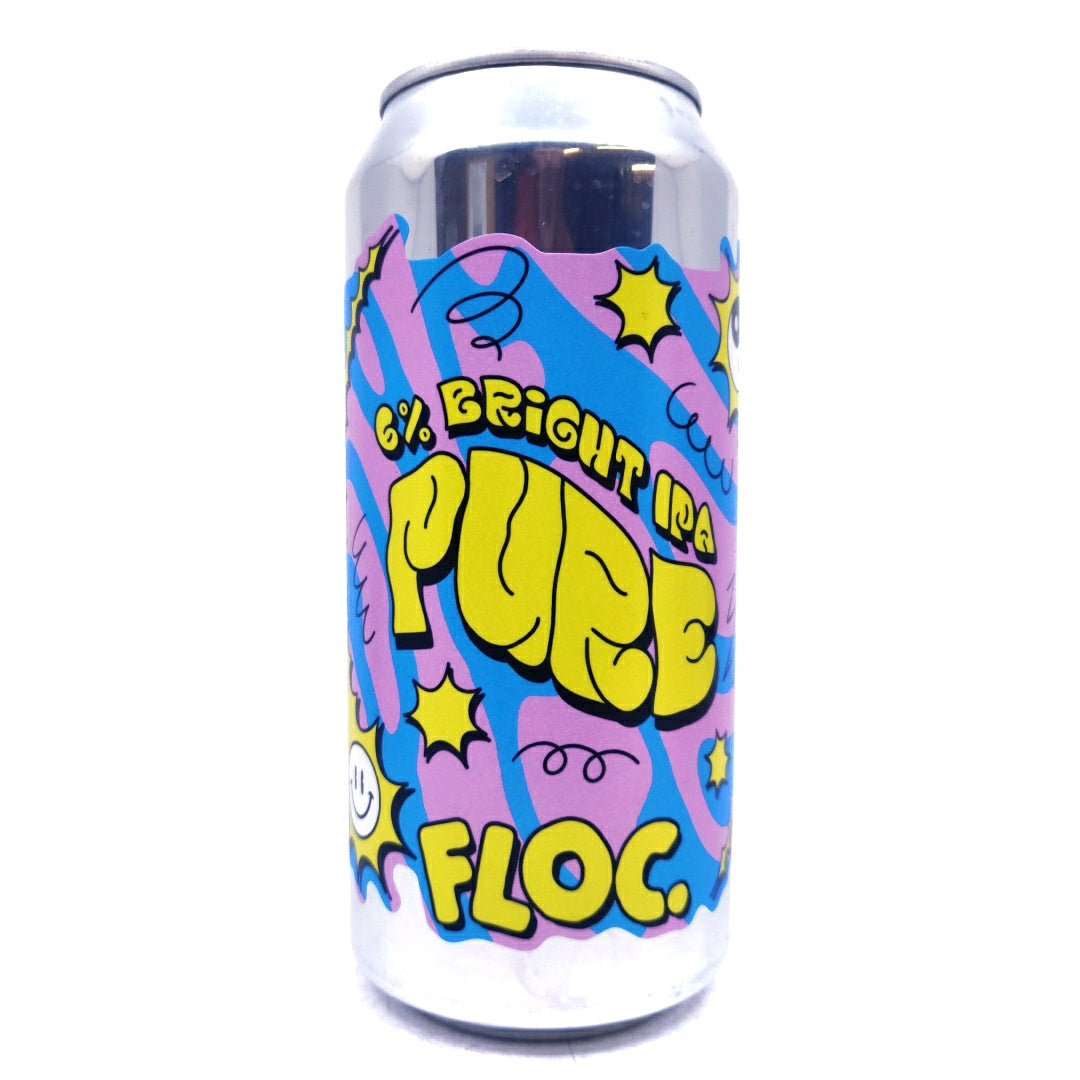 Floc Brewing Pure Bright IPA 6% (440ml can)-Hop Burns & Black