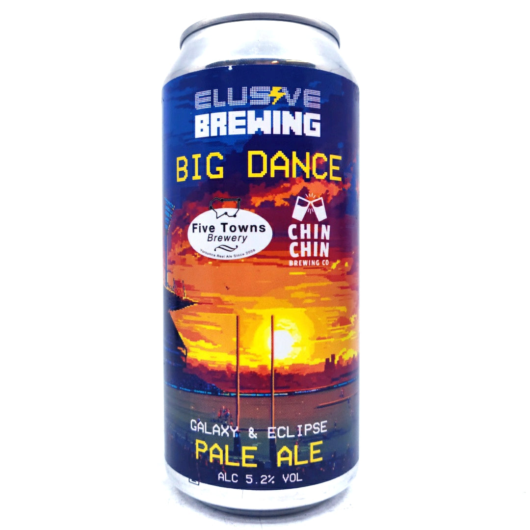 Elusive Brewing Big Dance Pale Ale 5.2% (440ml can)-Hop Burns & Black