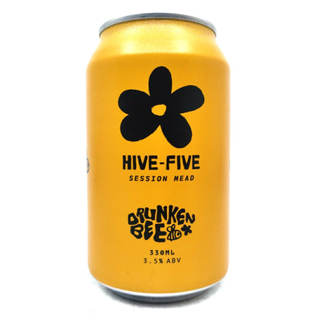 Drunken Bee Hive-Five Session Mead 3.5% (330ml)-Hop Burns & Black