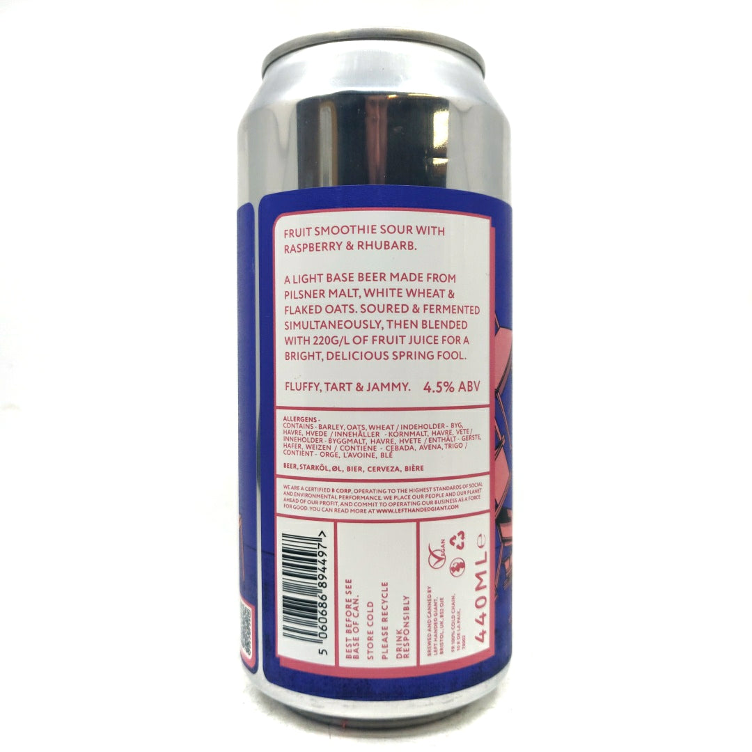 Left Handed Giant Too Many Things Fruit Smoothie Sour 4.5% (440ml can)-Hop Burns & Black