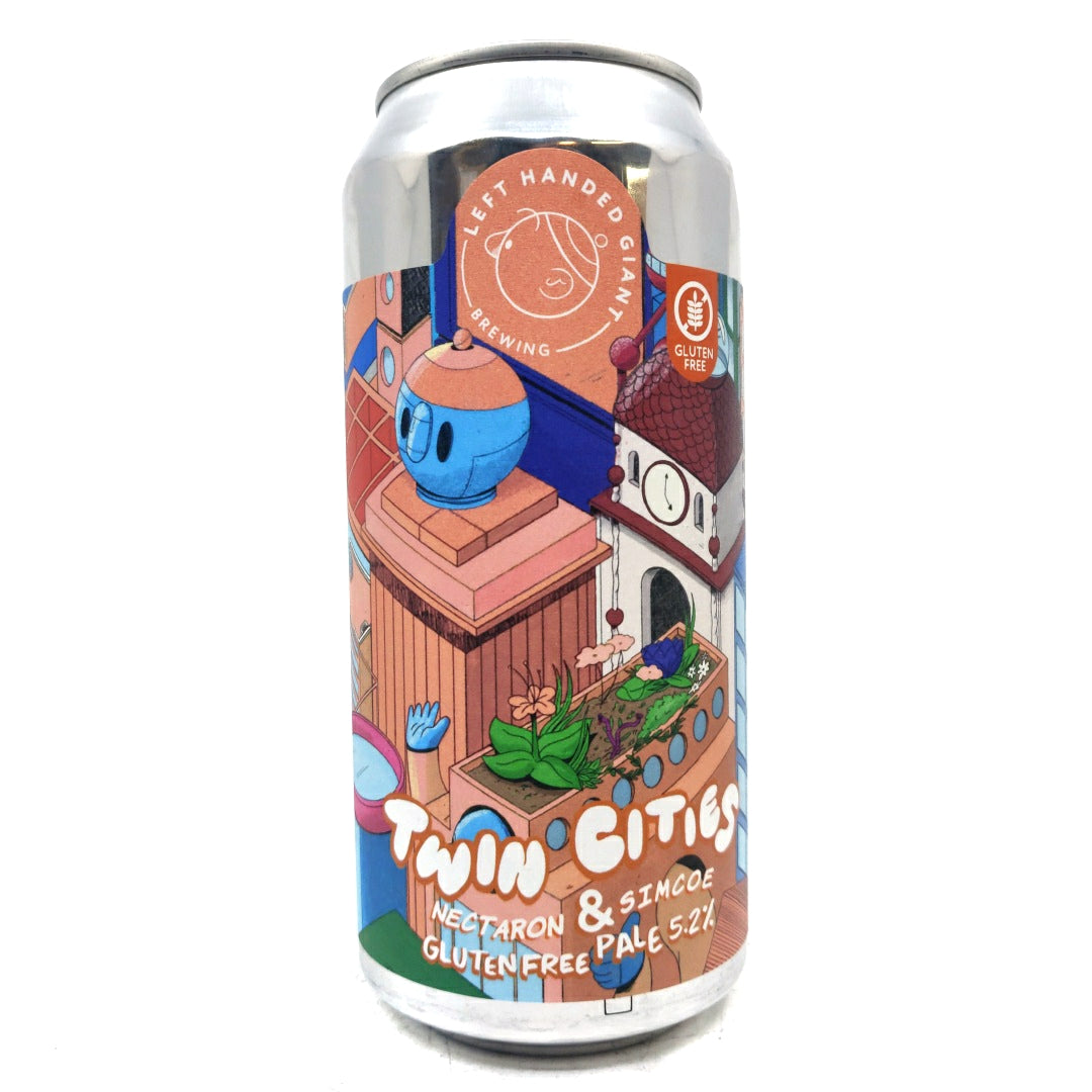 Left Handed Giant Twin Cities Nectaron & Simcoe Pale Ale 5.2% (440ml can)-Hop Burns & Black