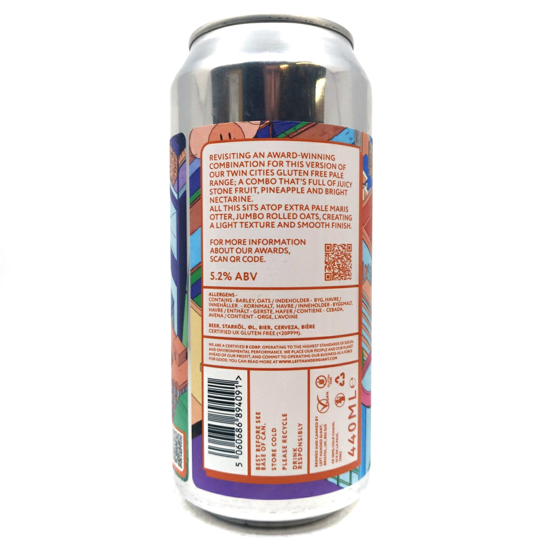 Left Handed Giant Twin Cities Nectaron & Simcoe Pale Ale 5.2% (440ml can)-Hop Burns & Black