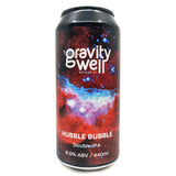 Gravity Well Hubble Bubble Double IPA 8% (440ml can)-Hop Burns & Black
