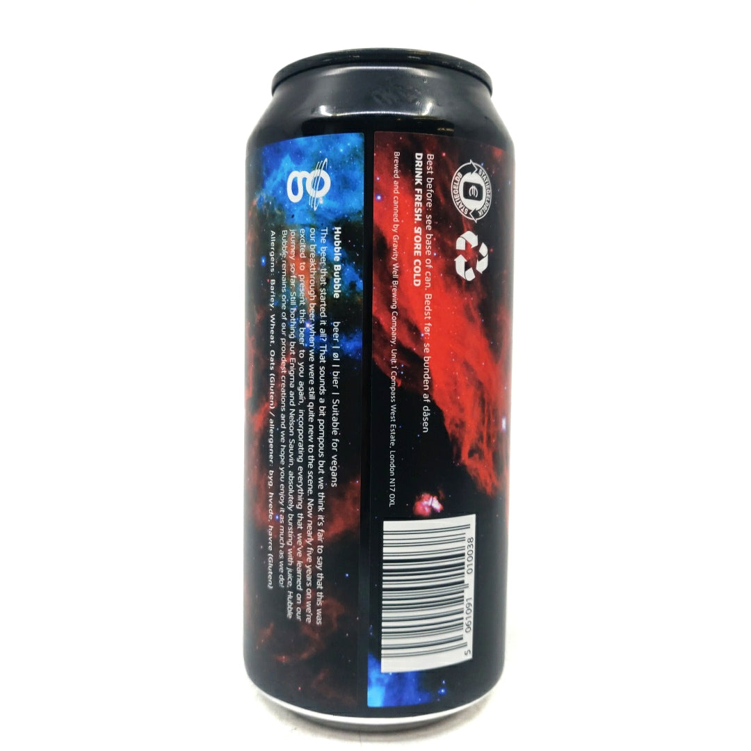 Gravity Well Hubble Bubble Double IPA 8% (440ml can)-Hop Burns & Black