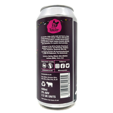 Yonder Rocky Road Pastry Stout 5% (440ml can)-Hop Burns & Black