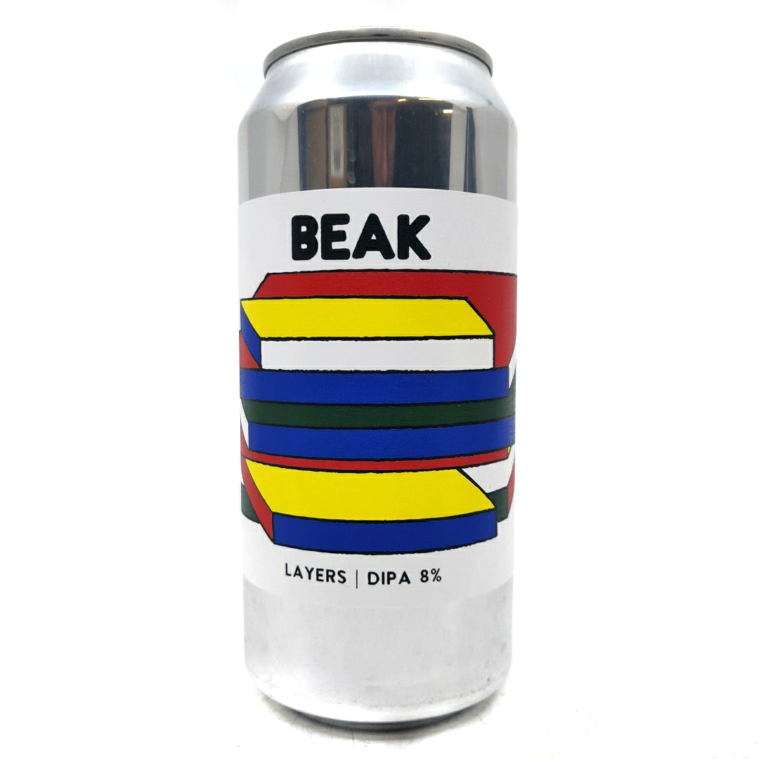 Beak Brewery Layers Double IPA 8% (440ml can)-Hop Burns & Black