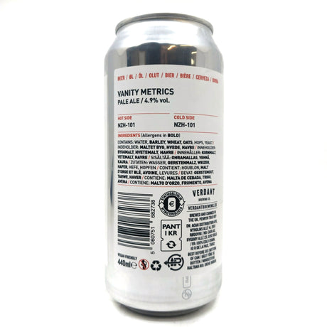 Verdant Vanity Metrics Pale Ale 4.9% (440ml can)-Hop Burns & Black