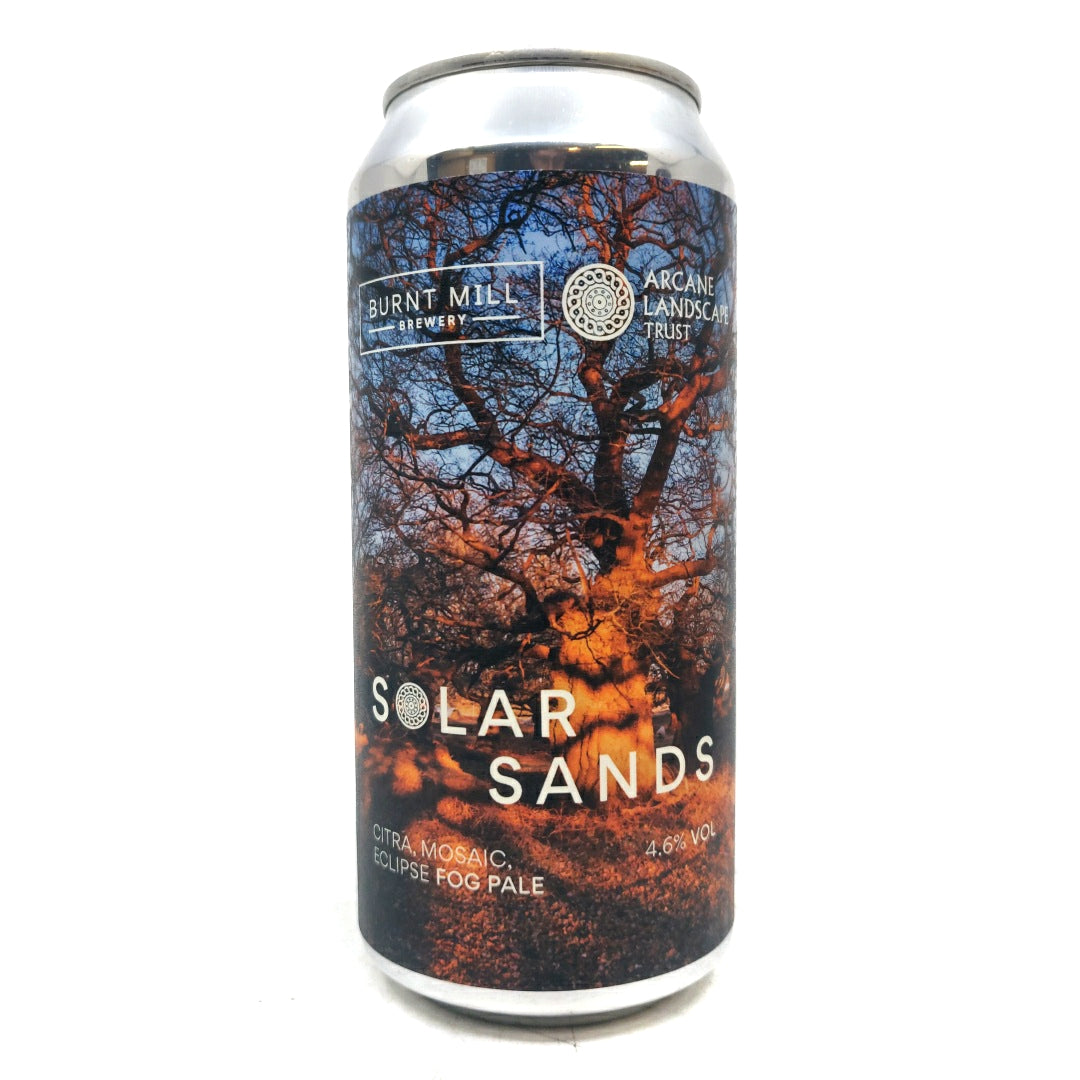 Burnt Mill Solar Sands Fog Pale Ale 4.6% (440ml can)-Hop Burns & Black