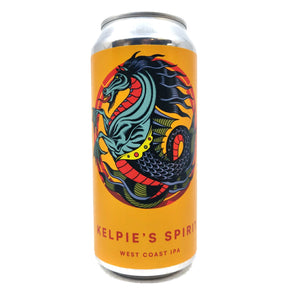 Otherworld Kelpie's Spirit West Coast IPA 4.9% (440ml can)-Hop Burns & Black