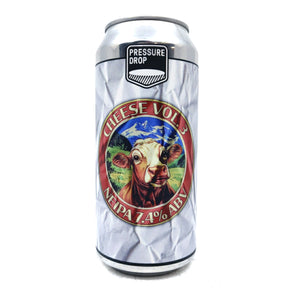 Pressure Drop Cheese V3 New England IPA 7.4% (440ml can)-Hop Burns & Black