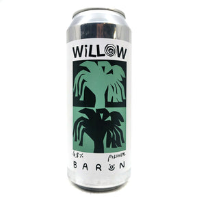 Baron Brewing Willow Pilsner 5.2% (500ml can)-Hop Burns & Black