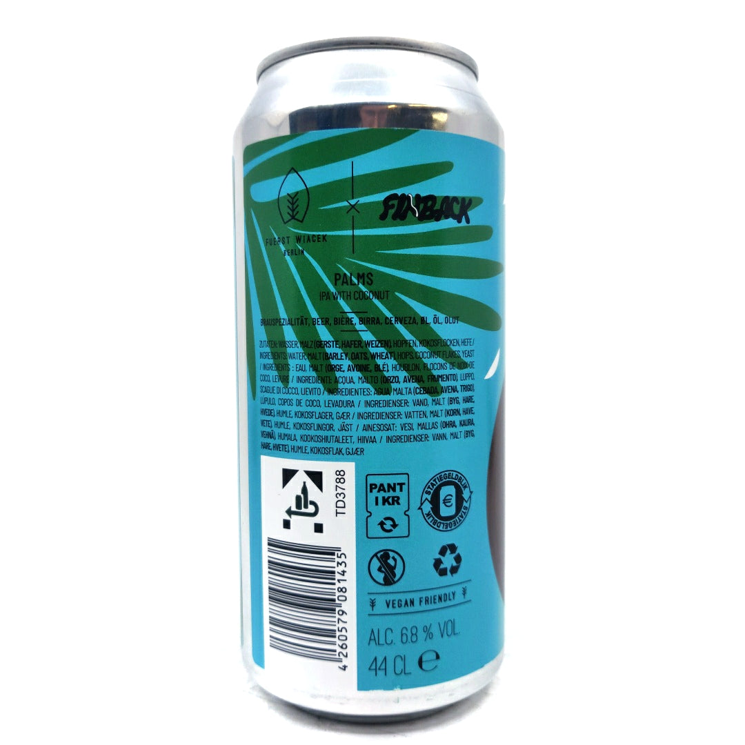 Fuerst Wiacek x Finback Palms IPA 6.8% (440ml can)-Hop Burns & Black