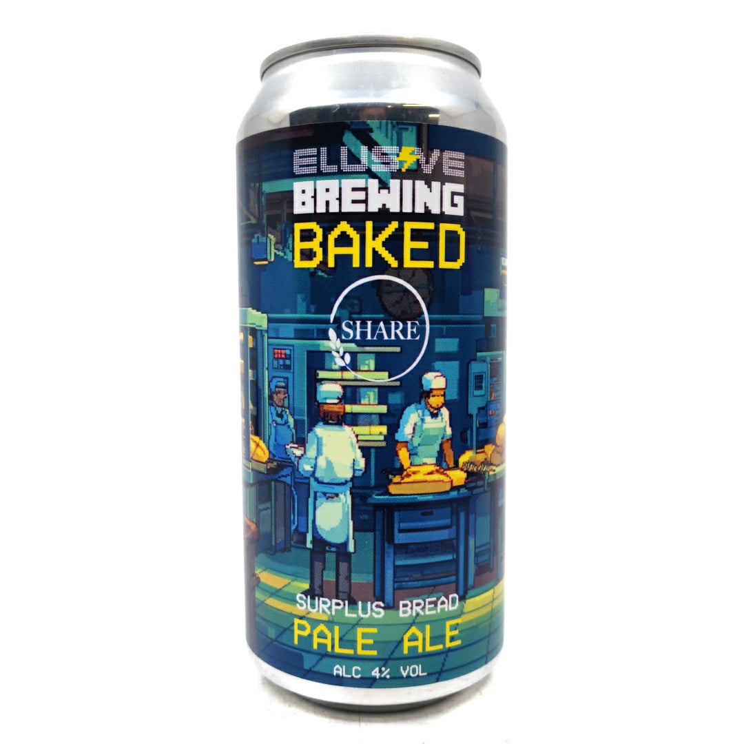 Elusive Brewing Baked Pale Ale 4% (440ml can)-Hop Burns & Black
