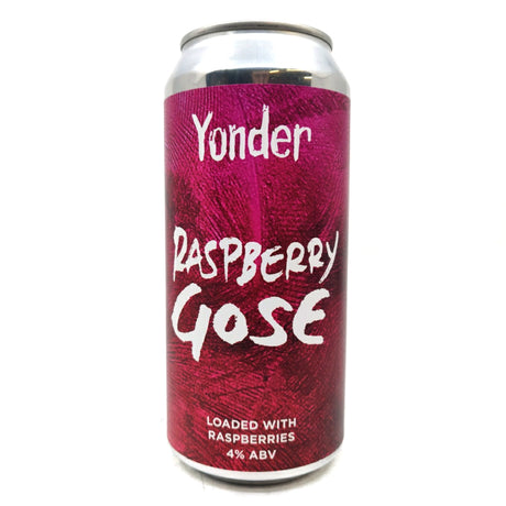 Yonder Raspberry Gose 4% (440ml can)-Hop Burns & Black