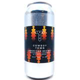 Track Cowboy Town American Brown Ale 5% (440ml can)-Hop Burns & Black