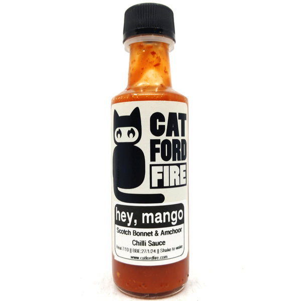 Catford Fire Hey Mango Hot Sauce (100ml)-Hop Burns & Black