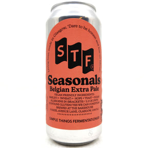 Simple Things Fermentations Belgian Extra Pale 5% (440ml can)-Hop Burns & Black