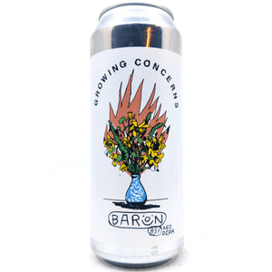 Baron Brewing Growing Concerns Double Red IPA 8.5% (500ml can)-Hop Burns & Black