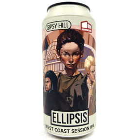 Gipsy Hill Ellipsis West Coast Session IPA 4% (440ml can)-Hop Burns & Black