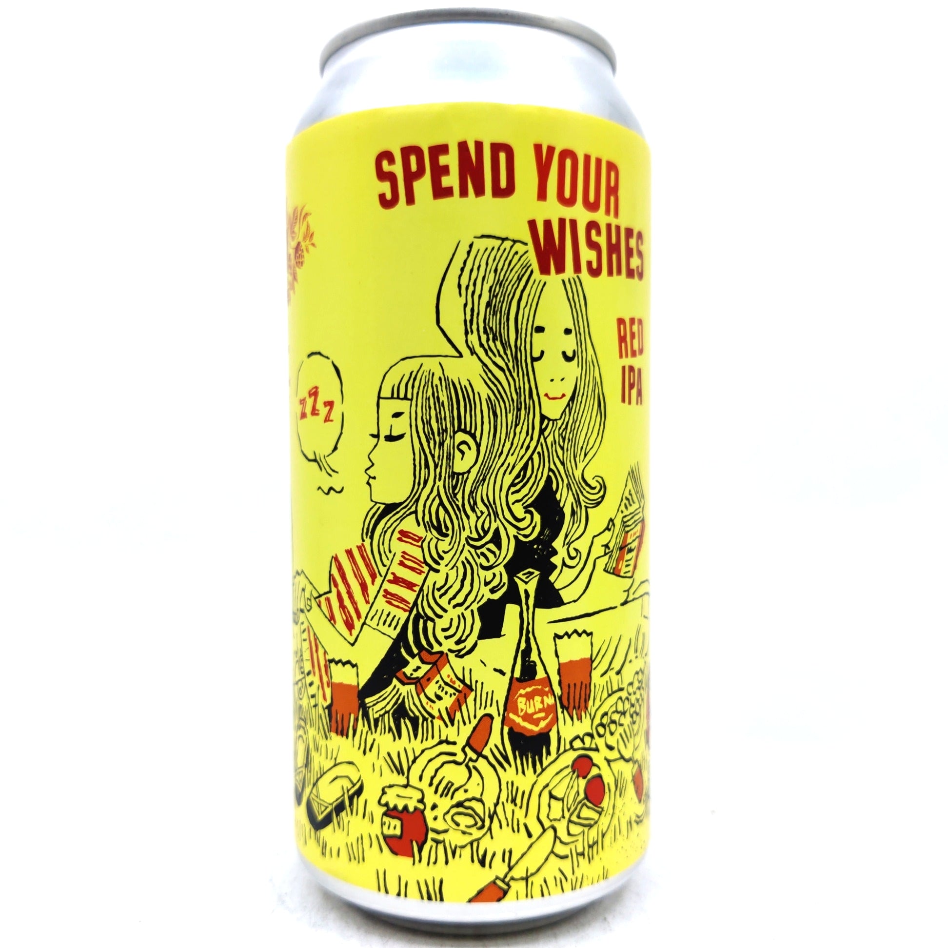 Burning Sky x Elusive Spend Your Wishes Red IPA 6.5% (440ml can)-Hop Burns & Black