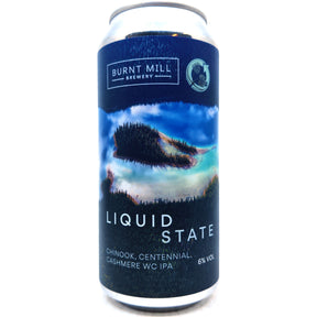 Burnt Mill Liquid State West Coast IPA 6% (440ml can)-Hop Burns & Black