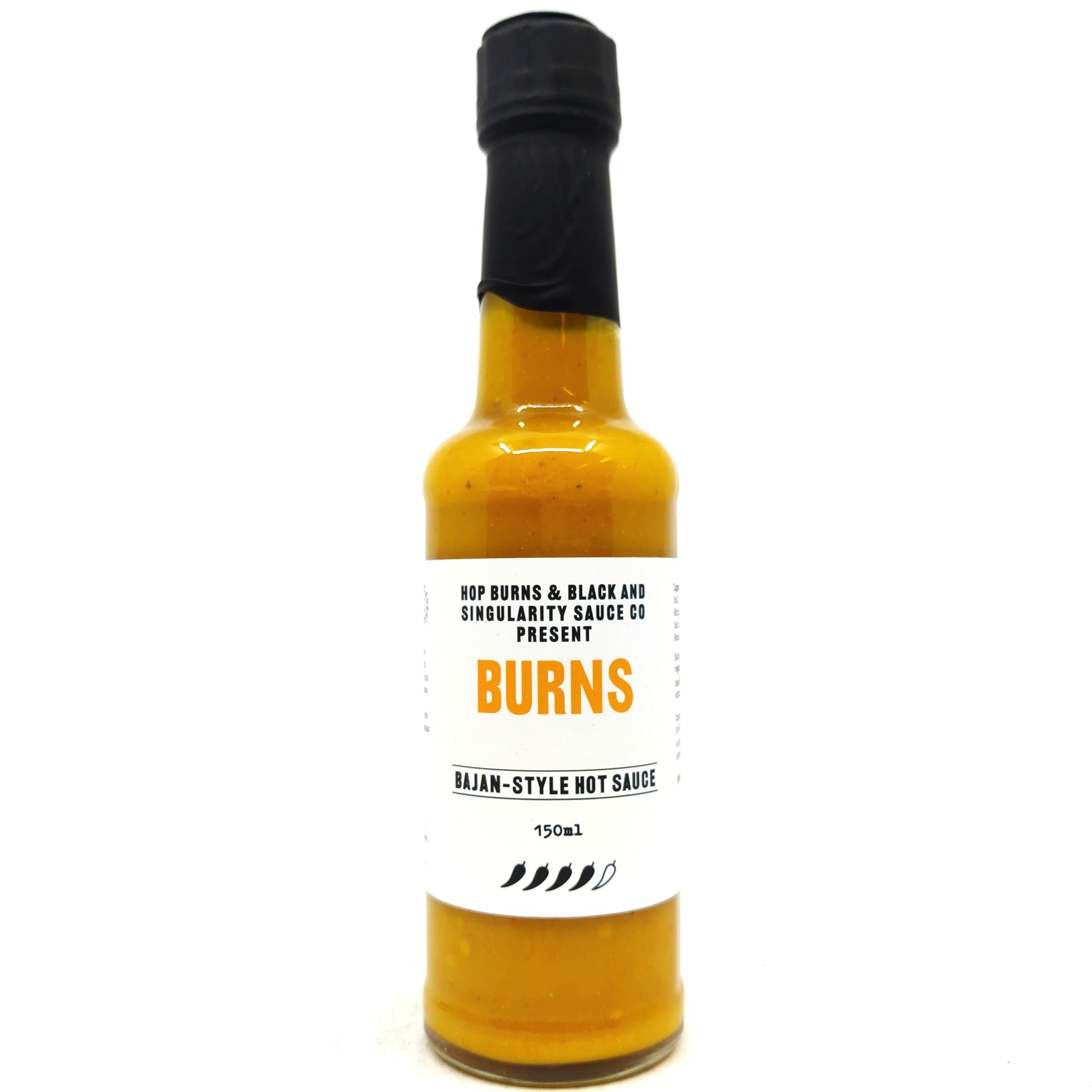 Hop Burns & Black x Singularity Sauce Co BURNS Bajan-Style Hot Sauce (150ml)-Hop Burns & Black