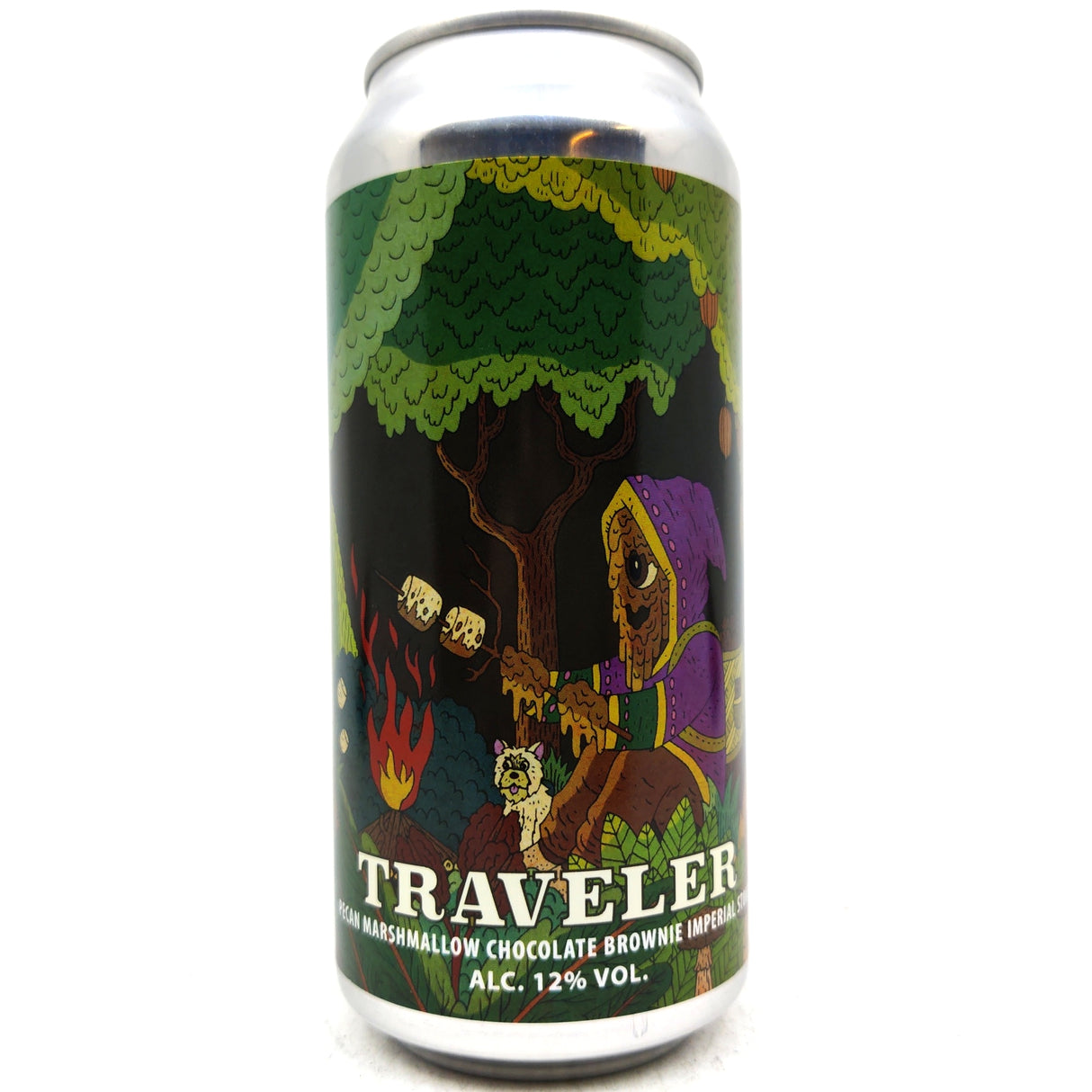 White Dog Traveler Imperial Stout 12% (440ml can)-Hop Burns & Black