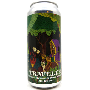 White Dog Traveler Imperial Stout 12% (440ml can)-Hop Burns & Black