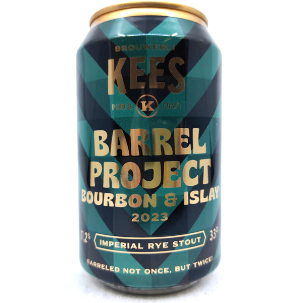 Kees Barrel Project 2023 Bourbon & Islay Imperial Rye Stout 11.2% (330ml can)-Hop Burns & Black