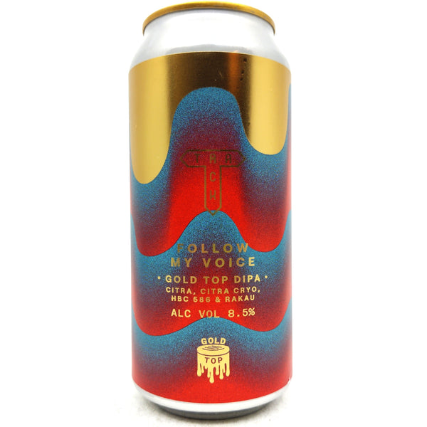 Track Follow My Voice Gold Top Double IPA 8.5% (440ml can)-Hop Burns & Black