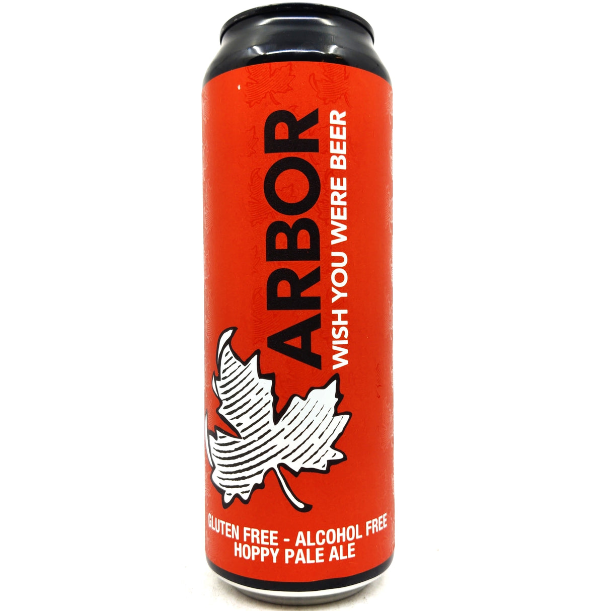Arbor Wish You Were Beer Gluten and Alcohol Free Pale Ale 0.5% (568ml can)-Hop Burns & Black