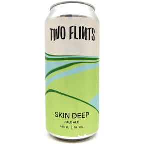 Two Flints Skin Deep Pale Ale 5% (440ml can)-Hop Burns & Black