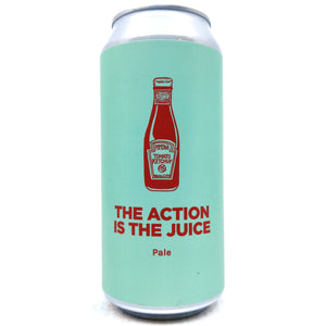 Pomona Island x Garden Brewery The Action Is The Juice Pale Ale 4.8% (440ml can)-Hop Burns & Black
