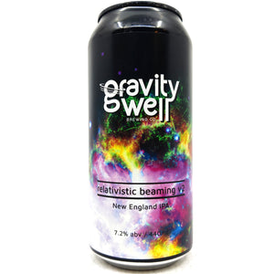 Gravity Well Relativistic Beaming V2 IPA 7.2% (440ml can)-Hop Burns & Black