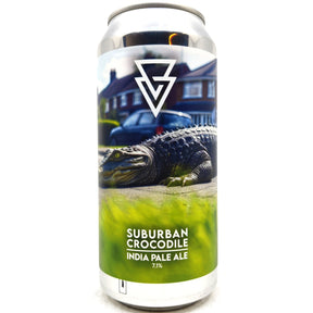 Azvex Brewing Suburban Crocodile IPA 7.1% (440ml can)-Hop Burns & Black