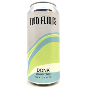 Two Flints Donk DDH Hazy Pale Ale 5.5% (440ml can)-Hop Burns & Black