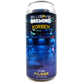 Elusive Brewing Korben Citra Pilsner 4.5% (440ml can)-Hop Burns & Black