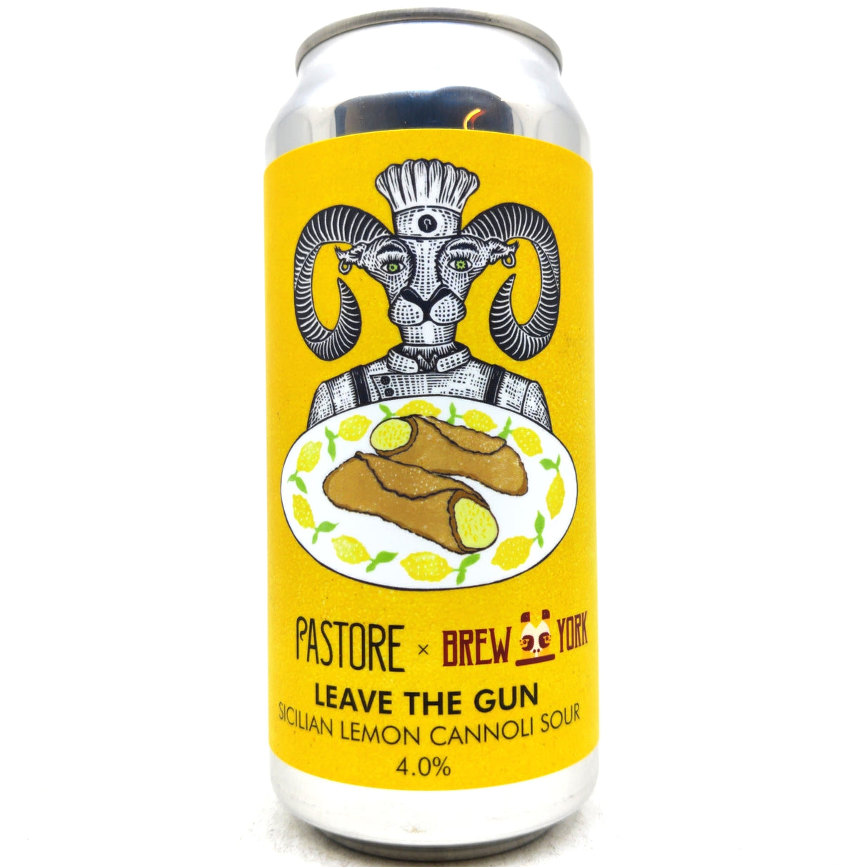 Pastore x Brew York Leave The Gun Sour 4% (440ml can)-Hop Burns & Black