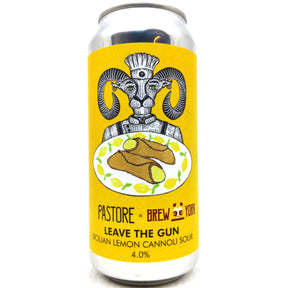 Pastore x Brew York Leave The Gun Sour 4% (440ml can)-Hop Burns & Black