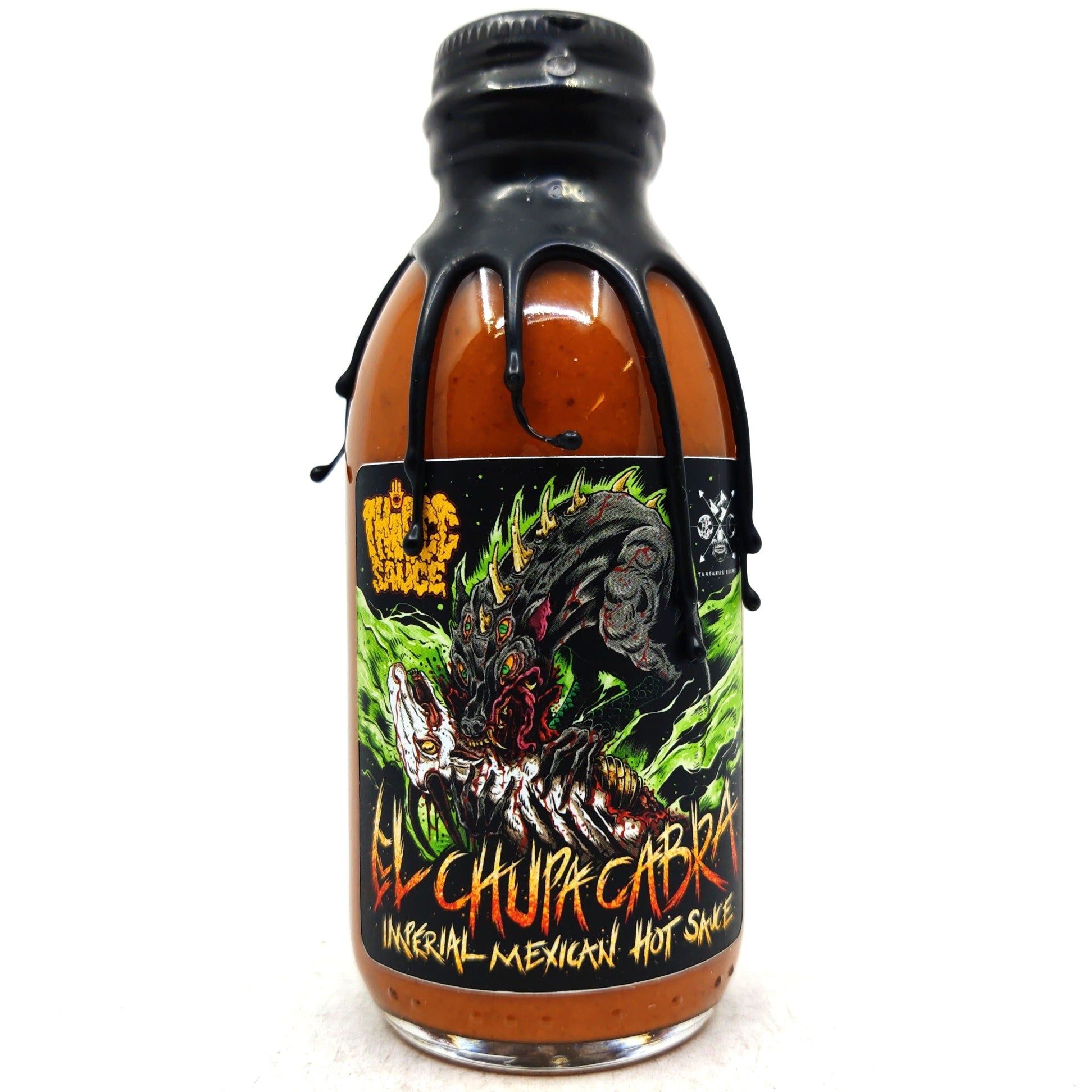 Thiccc Sauce El Chupacabra Imperial Mexican Hot Sauce (150ml)-Hop Burns & Black