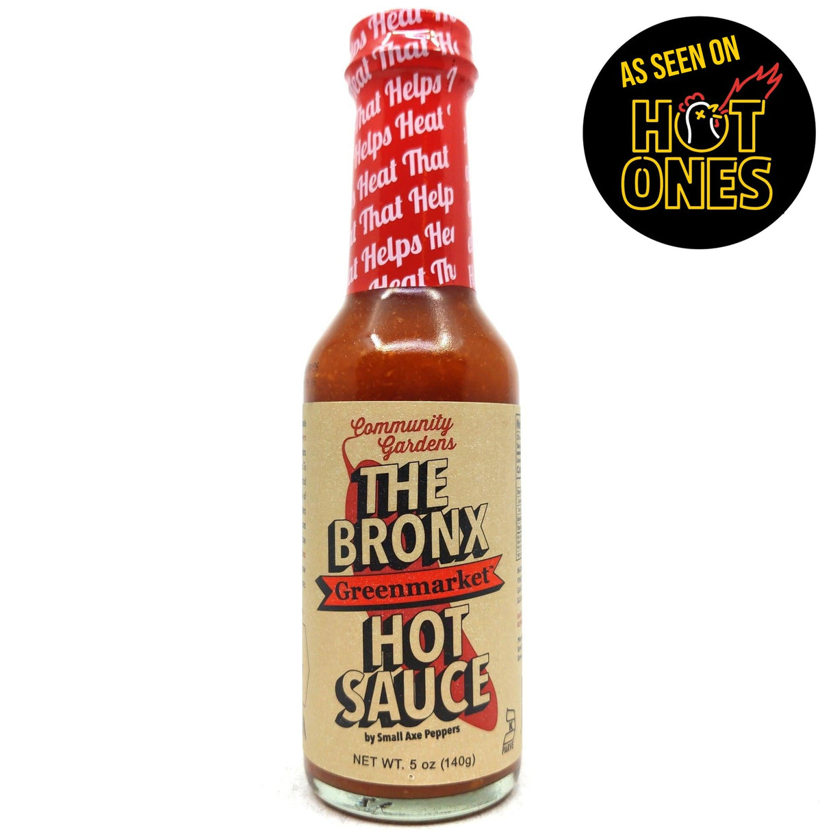 Small Axe Peppers The Bronx Greenmarket Red Hot Sauce (140g)-Hop Burns & Black