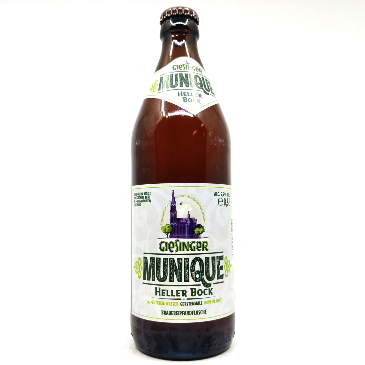 Giesinger Munique Heller Bock 6.6% (500ml)-Hop Burns & Black