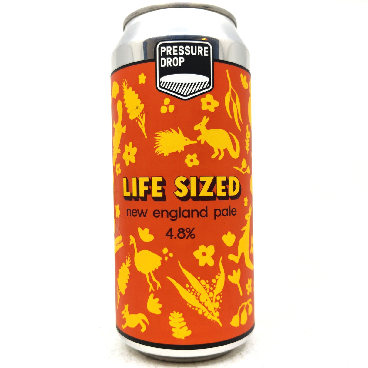 Pressure Drop Life Sized New England Pale Ale 4.8% (440ml can)-Hop Burns & Black