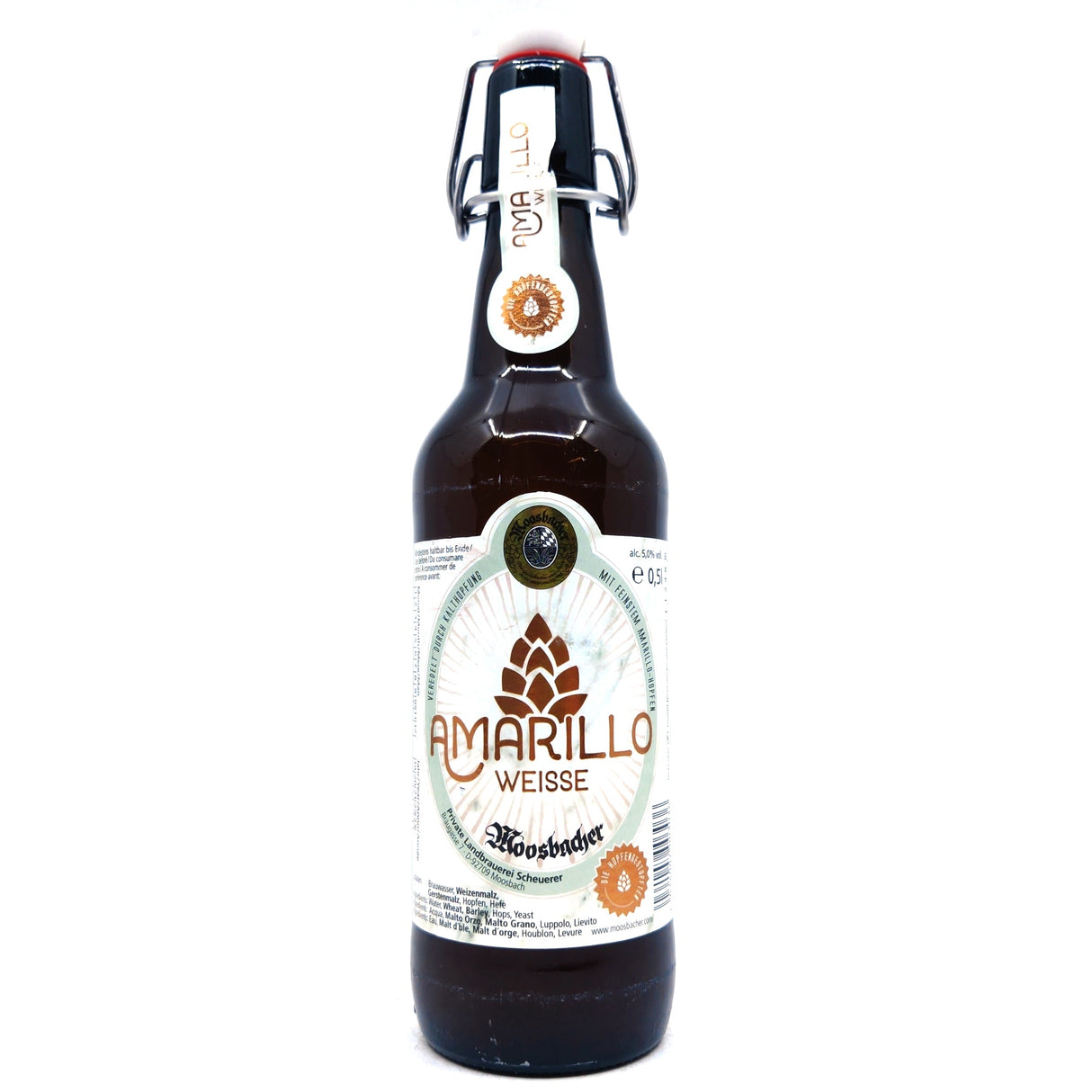 Moosbacher Amarillo Weisse 5% (500ml)-Hop Burns & Black