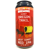 Elusive Brewing Sunset Oregon Trail West Coast Red IPA 5.8% (440ml can)-Hop Burns & Black