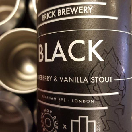 Brick x Hop Burns & Black BLACK Blueberry & Vanilla Stout 6.7% (330ml can)-Hop Burns & Black