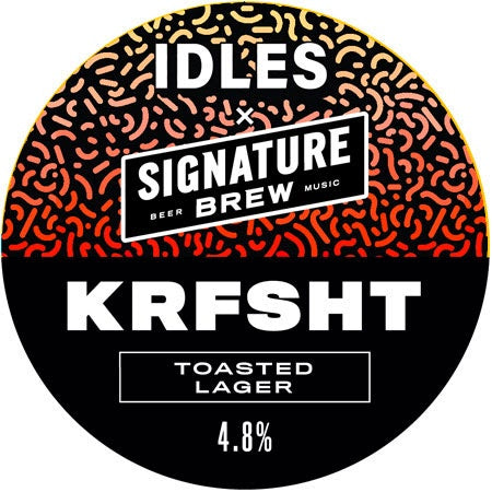 Signature Brew x Idles KRFSHT Toasted Lager 4.8% (440ml can)-Hop Burns & Black